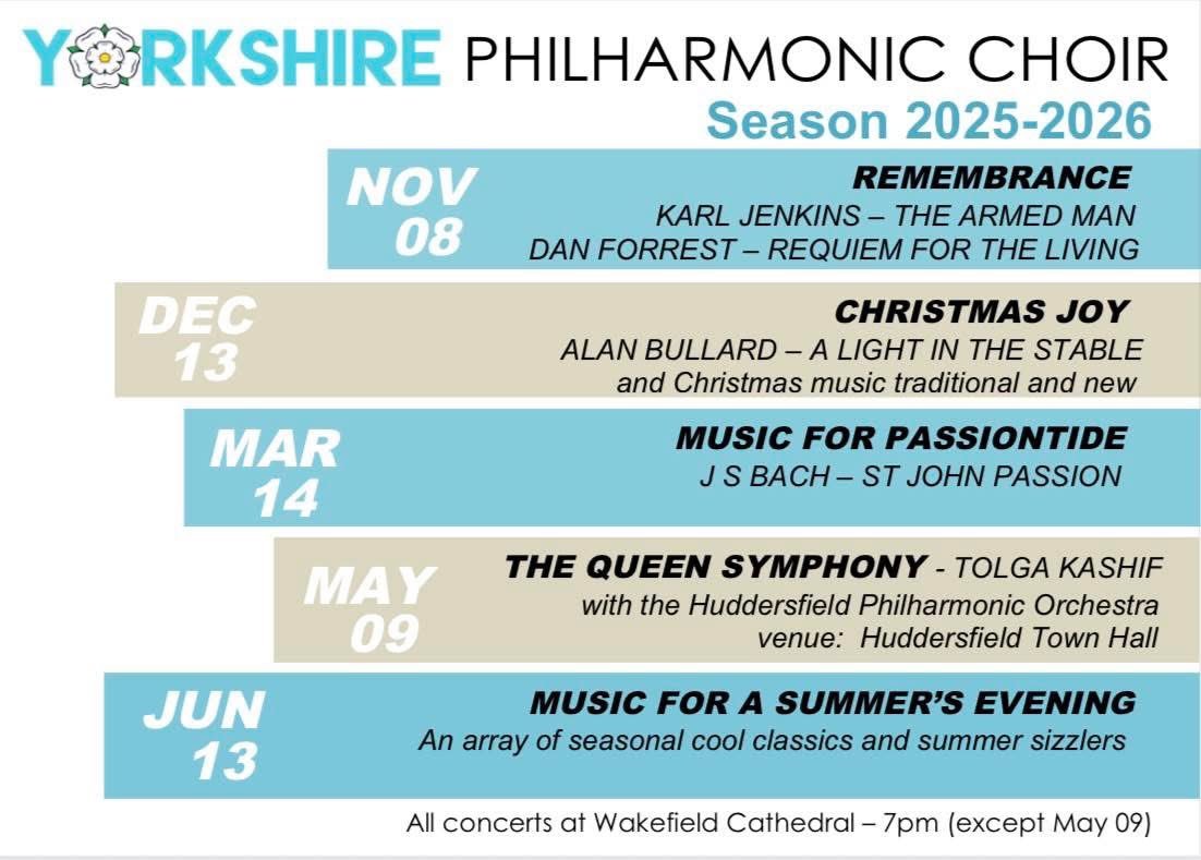 ⭐️COMING SOON … NEW SEASON 🎶⭐️

Although we’re still on our summer break, YPC #rehearsals will be recommencing on #Tuesday 2nd #September and we have a fabulous line up of superb #choral #music for the new season! 
Take a look at the advert below! 🎶⬇️😃👍🏻🎶