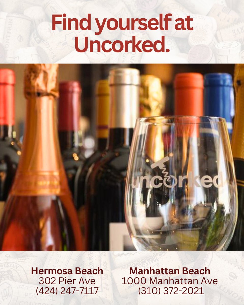 uncorkedhermosa's tweet image. Just a glass of wine and a little main character energy. Find yourself at Uncorked. 🍷

#MainCharacterVibes #WineOClock #Uncorked #UncorkedWineShop
