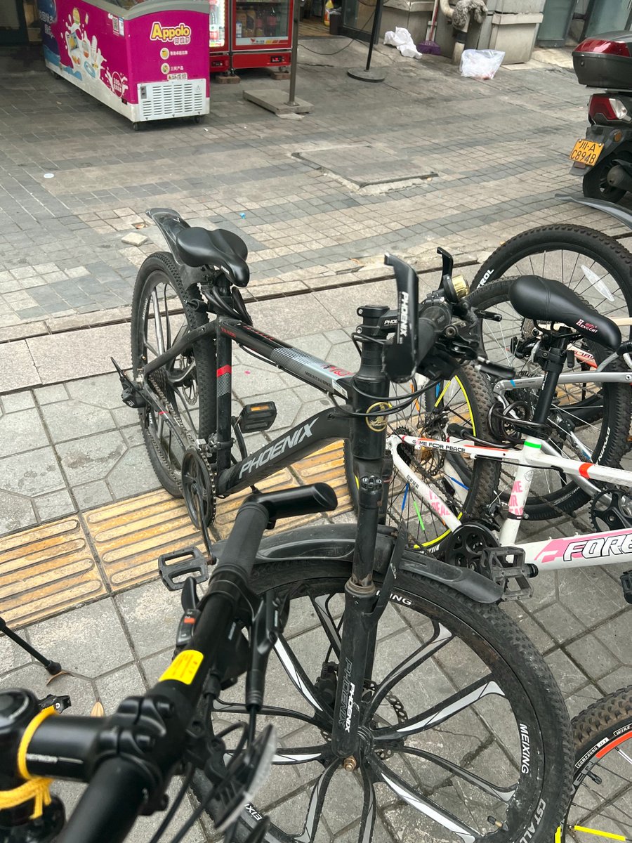 snowplus_dash66's tweet photo. 文明进步就是自行车大家都不用上锁了😂 https://t.co/A9fTnIDE7l