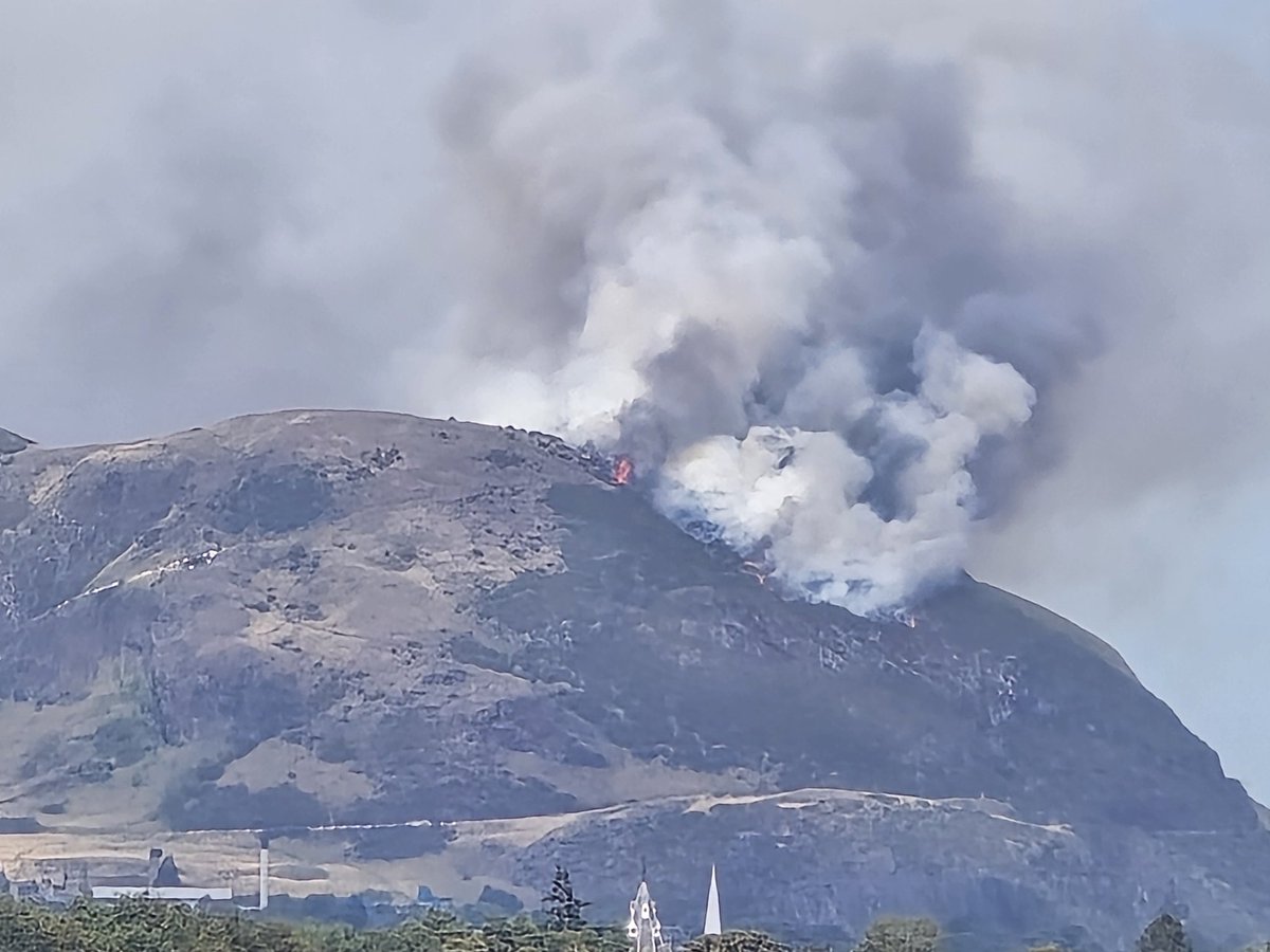Fire on Arthur's seat, Edinburgh