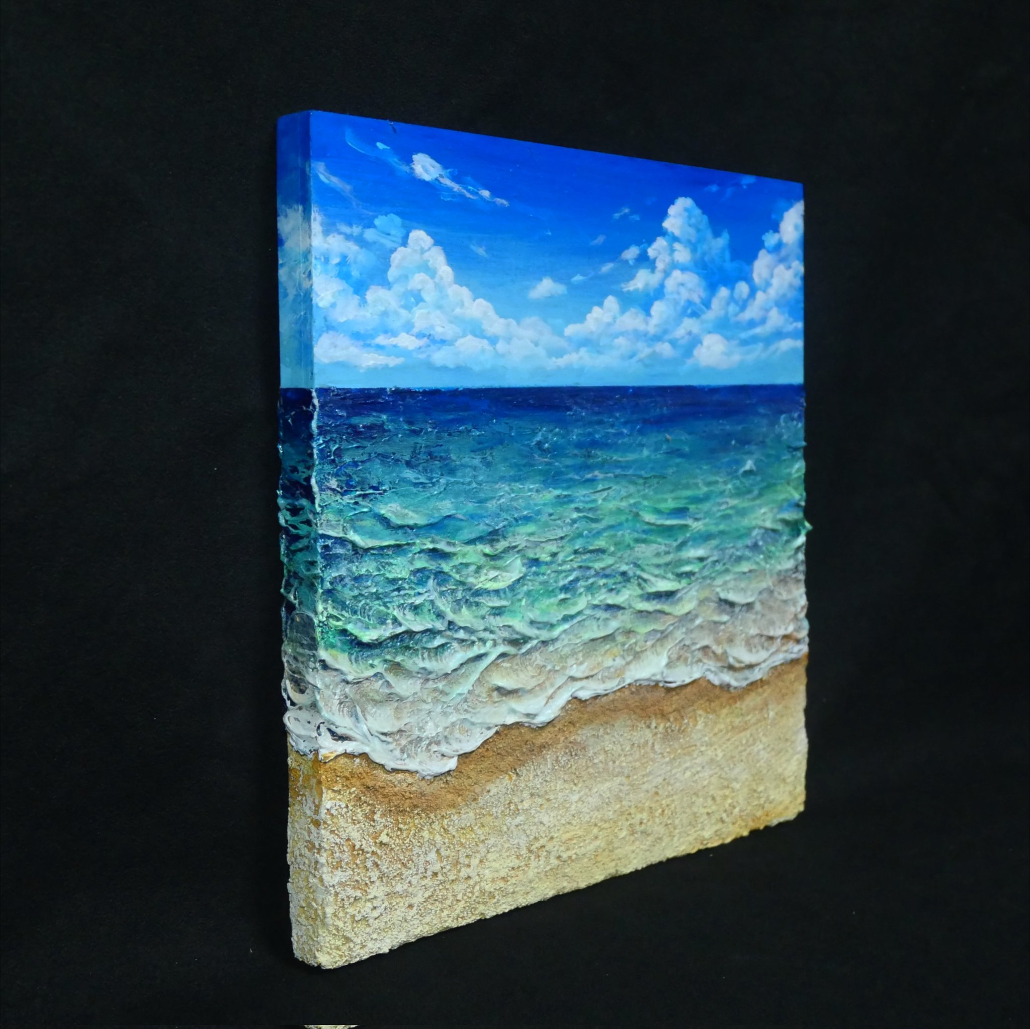 ◆絵画◆「白崎海岸」河井達海氏作　真作/油彩画/風景画/静物画/油絵/海景画/額 ◇絵画◇「白崎海岸」河井達海氏作 真作/油彩画/風景画/静物画