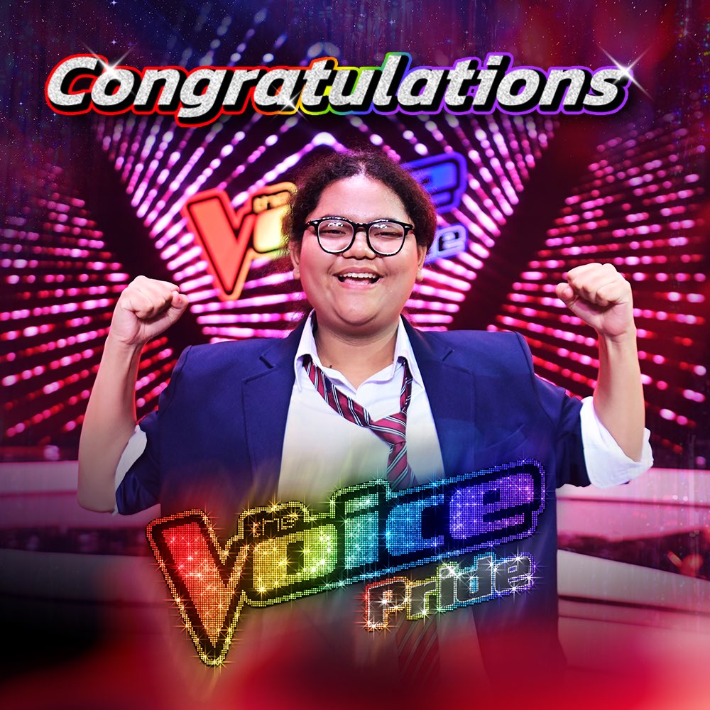 CONGRATULATIONS!🌈✨
‘Nerd’ The Winner of The Voice Pride 

ขอแสดงความยินดีกับ เนิร์ด ผู้ชนะ The Voice Pride คนแรกของประเทศไทย

#TheVoicePride
#TheVoiceTH #ช่อง7HD
