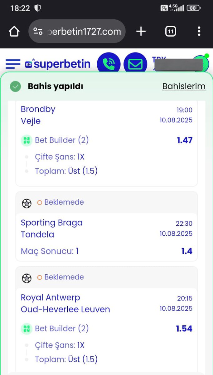 Güzel bir 3.20 oran aldık <a href="/Buzzer3535/">Buzzer-35⚡</a> ile…

Gelmesi lazım… Kazanırsak 30 kişiye 10.000 Tl ödül dağıtacağım…

#BolŞanslar

t.me/Bigbahiss/10373