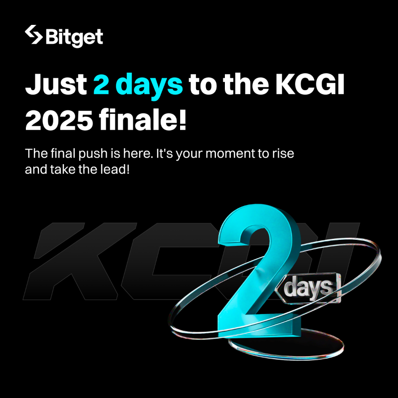 bitget's tweet photo. Only 2 days left until the #KCGI2025 finale!
Final chance to climb the leaderboard and claim your share of the $6M prize pool! 🚀