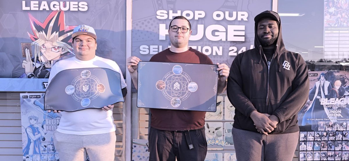 battlecoreTCG's tweet photo. What a day! Thanks to all who joined our second #XCircuit Qualifier. Congrats to our winners: 🥇Evan Vandunk, 🥈Joseph Grayson, & 🥉Mustafa Lamb!
Huge thanks to Toywiz for hosting & adding a HUGE discount for the day! Deck breakdowns coming this week.
#Battlecore #Vanguard #TCG https://t.co/zerDUmrwRm