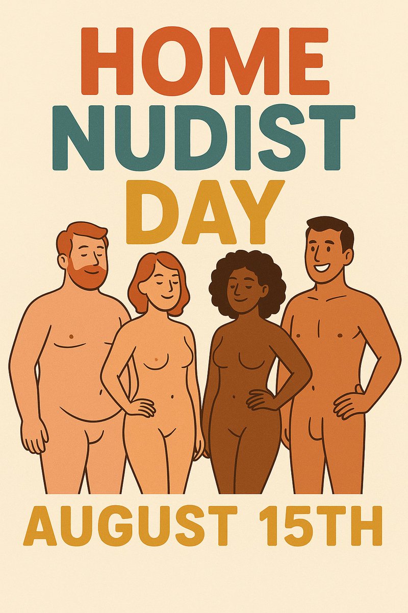 KickAssNudists's tweet photo. Since launching Home Nudist Day (August 15th), I’ve been inundated with messages from people sharing how their nudist journey began, and for most, it started at home. We’ve also seen something unexpected: as the day is promoted, people are discovering friends and relatives they never knew were nudists, quietly celebrating the culture in their own homes.
A heartfelt thank you to every Home Nudist, and to those promoting and supporting this day. Your openness, encouragement, and willingness to celebrate body freedom help break down stereotypes, build confidence, and create a stronger, more inclusive community. Together, we’re proving that the joy of nudism can start right where you are, at home. -Rick-