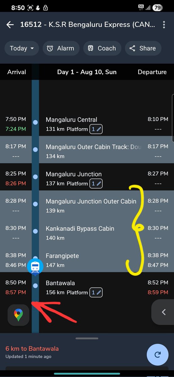 <a href="/amofficialCRIS/">Centre For Railway Information Systems</a> Noticed key differences between “Where is My Train” &amp; Rail One app
1️⃣ Rail One often shows incorrect expected arrival times compared to actual schedule.
2️⃣ Non-stoppage details for intermediate stations are missing in Rail One, unlike in “Where is My Train.”