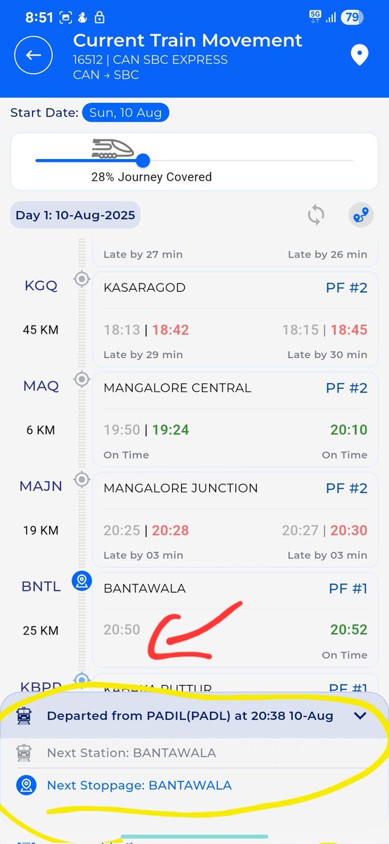 the_ak18's tweet photo. @amofficialCRIS Noticed key differences between “Where is My Train” &amp; Rail One app
1️⃣ Rail One often shows incorrect expected arrival times compared to actual schedule.
2️⃣ Non-stoppage details for intermediate stations are missing in Rail One, unlike in “Where is My Train.” https://t.co/7n4QUQ1s69