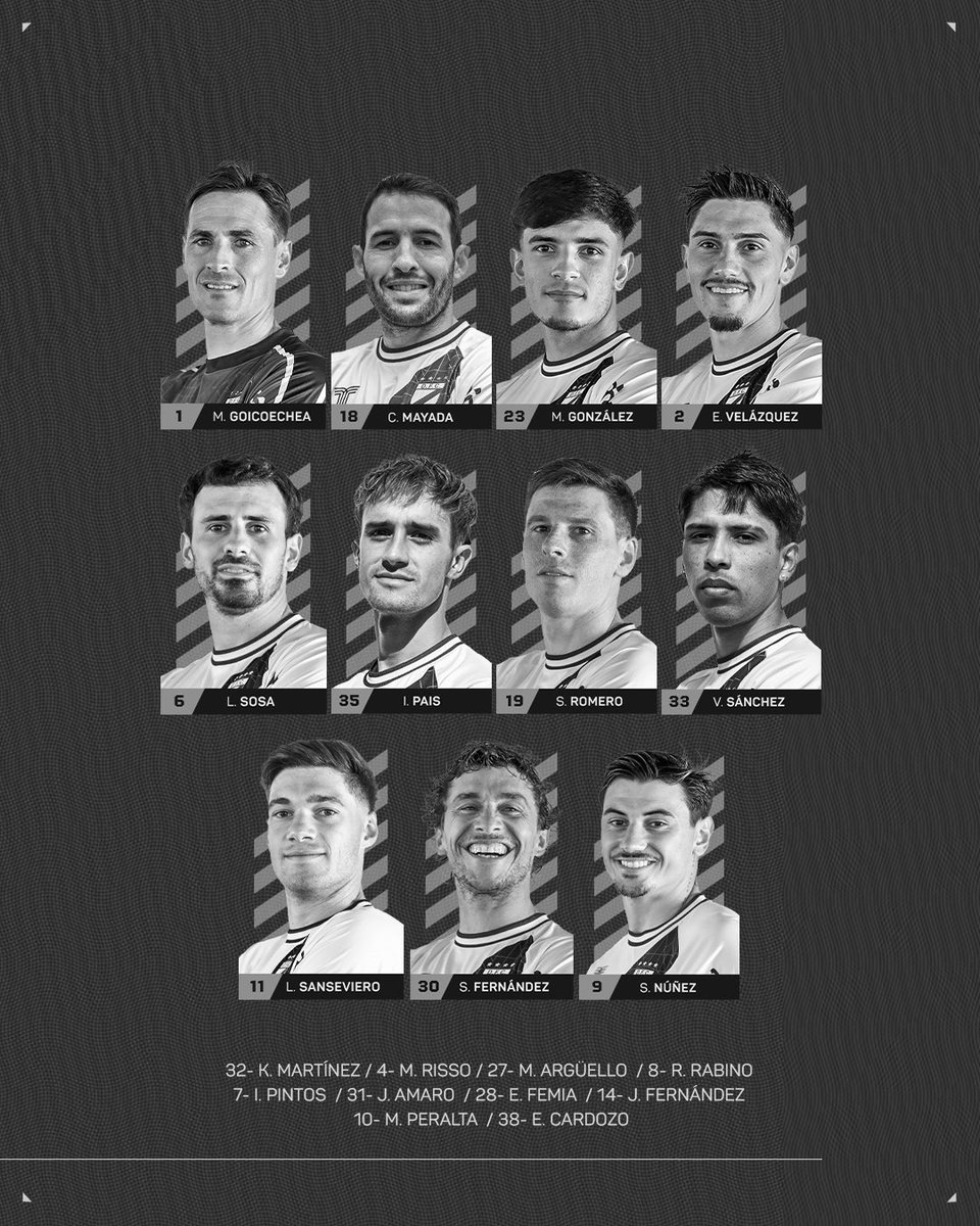 DanubioFC's tweet photo. ✔️ 𝐄𝐥 𝐨𝐧𝐜𝐞 

Así salimos para enfrentar a @JuventudUy. 

#LaUniversidad🎓 https://t.co/m9WDPBFhcK