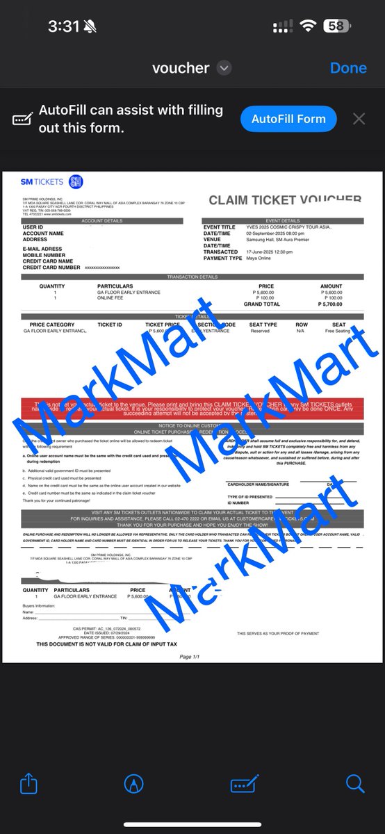 MarkMart04's tweet photo. wts lfb ph

Yves Cosmic Crispy tour Manila 

one (1) GA floor early entrance ticket 

rfs: not going anymore

mop: gcash or bank transfer

price: 5,700 same as original price 

up for reservation https://t.co/uAHlGxEzgG