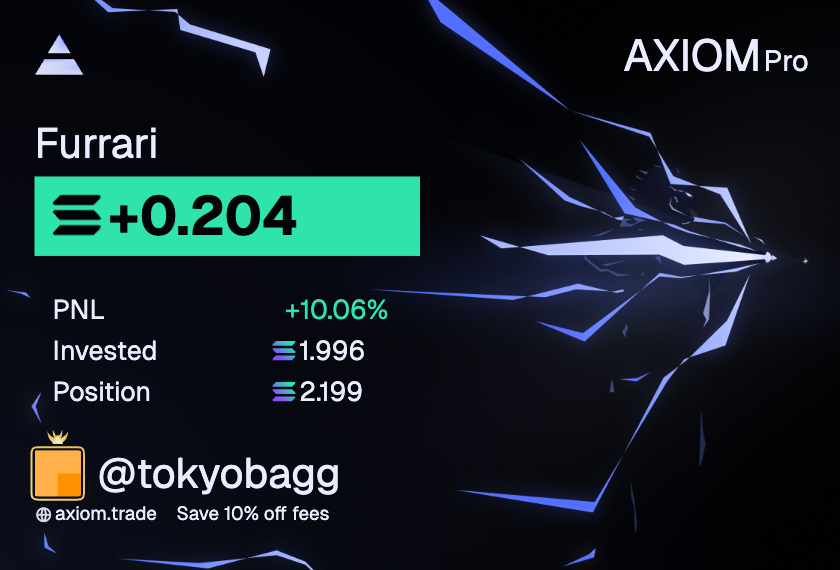 tokyobagg's tweet photo. trying to get those small gains, and not be too greedy.

this token seems promising, potential for more than 1m mcap https://t.co/z8Rjn9mQK3