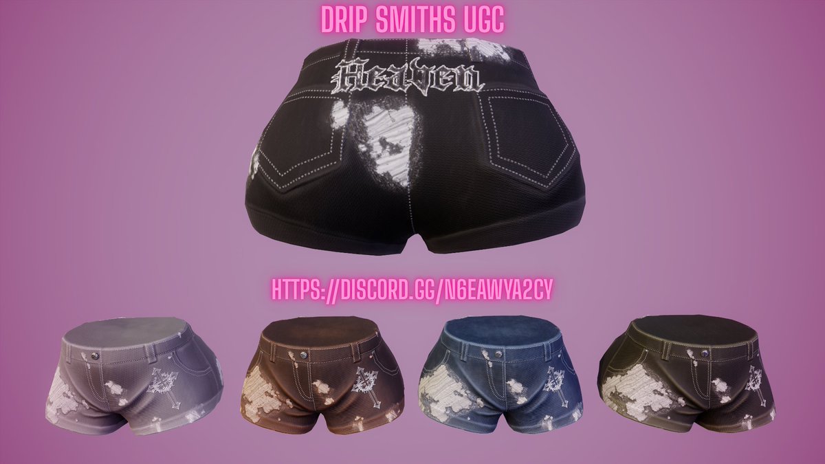 DripSmithsUGC's tweet image. New Ripped Denim Shorts UGC Out!!😍😍😍😍  (Buy Them Here):-roblox.com/catalog/118408… , roblox.com/catalog/100847… , roblox.com/catalog/969204… , roblox.com/catalog/128278… , roblox.com/catalog/806863… .    #Roblox #robloxugc #ROBLOXDev #RobloxDevs #rblxdev #b3d #blender #trendy