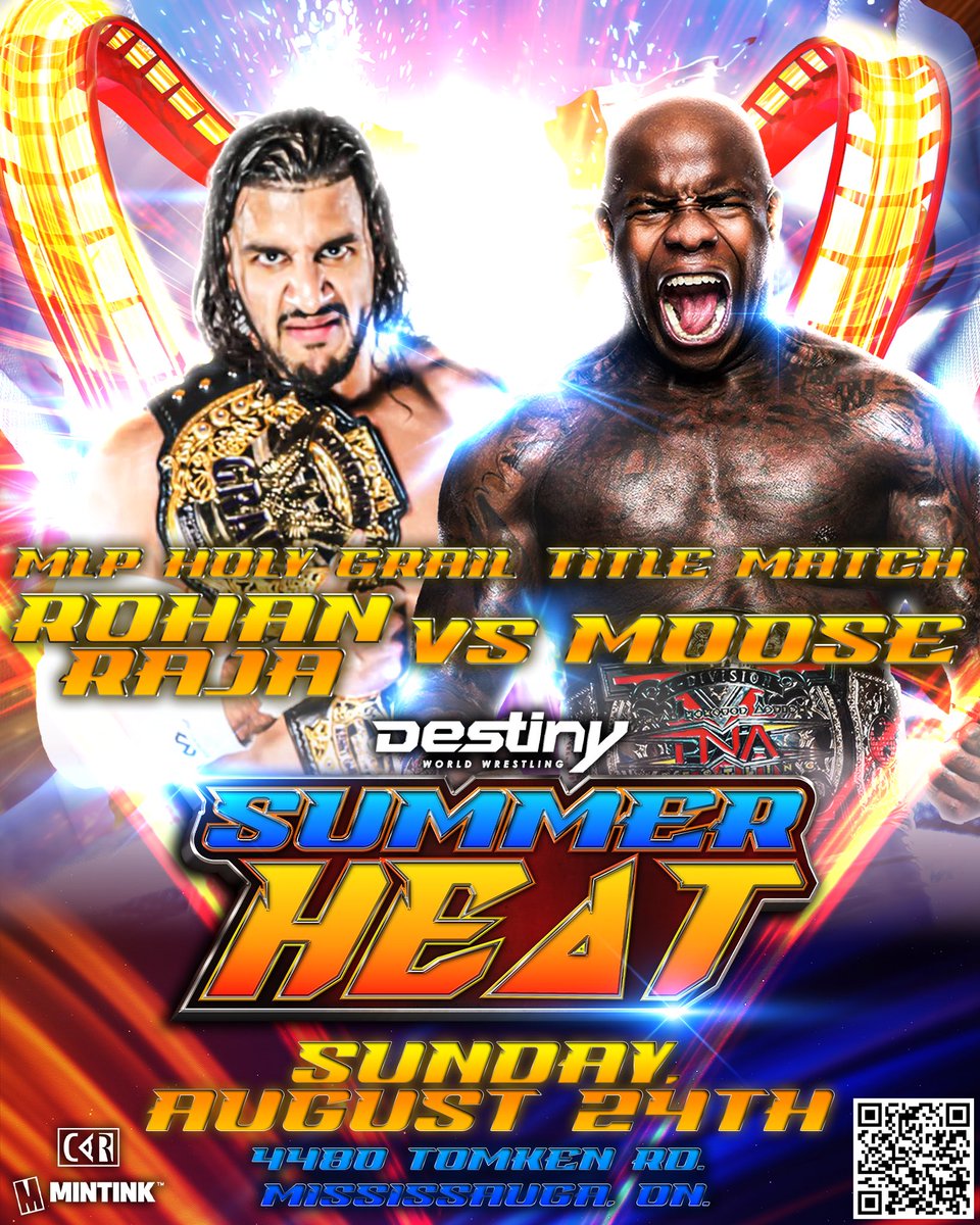 We are 2 weeks away from the biggest party of the summer. As Destiny Wrestling Present SUMMER HEAT , inside the walls o a f the Don Kolov Arena.

From the pre show Press Conference hosted by none other then the voice of Toronto @johnnyipro .

To the Ring Announcing from the voice