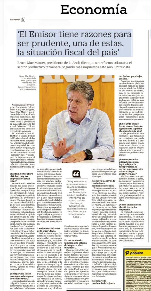 El banco de la República tiene razones de sobra para actuar con prudencia. No sólo tenemos una inflación que no ha cedido y crece, si no tenemos grandes preocupaciones desde el punto de vista fiscal que el gobierno está alimentando. Es cierto que tenemos crecimiento leve, pero
