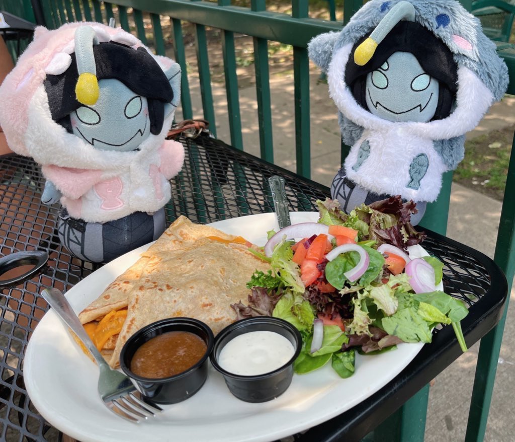 big salad and crepe !  yay !