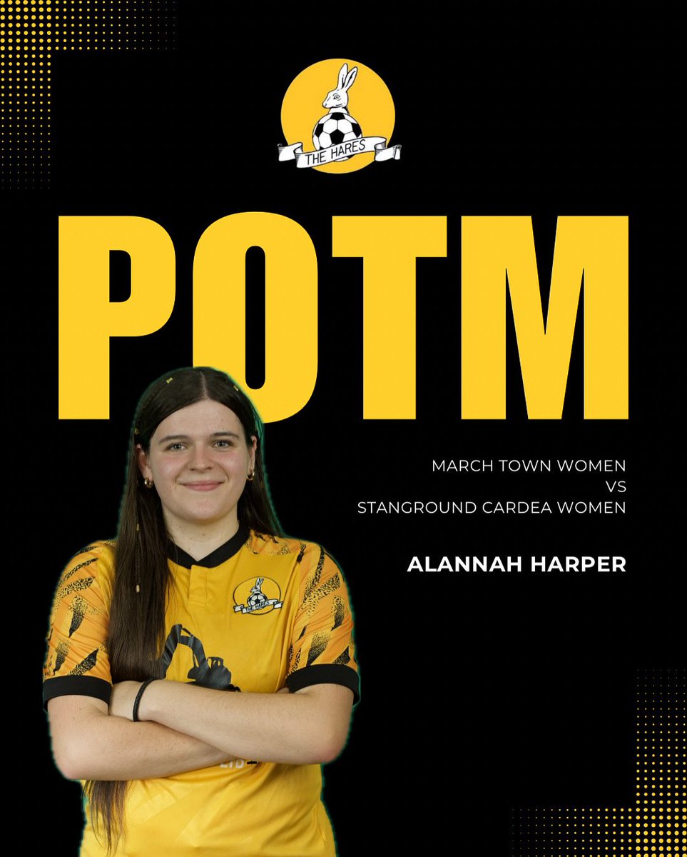 Player of the match after today’s great performance in the middle goes to Alannah Harper. 

Well done Alannah 👏🏼

#UpTheHares
