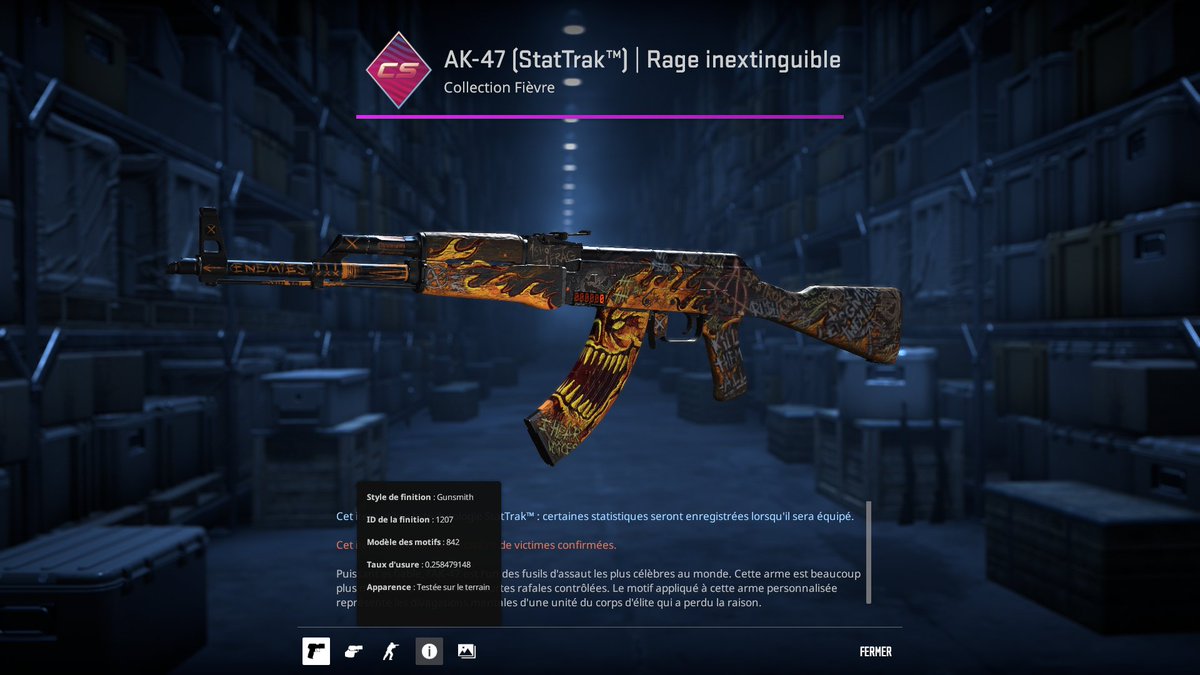 crypopotame's tweet image. 🎯 For Sale!  
📷StatTrak™ AK-47 | Searing Rage FT float 0.258 
📩 DM for price 
📷#CS2 #CSGO #SkinSale #TradeUp