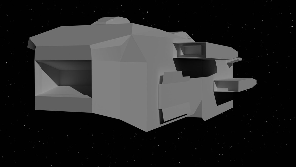Raffo_54's tweet photo. Yesterday I  started to create a new spaceship, hope you like it :3
#blender #3dart #space #spaceship https://t.co/YREHnclYmS