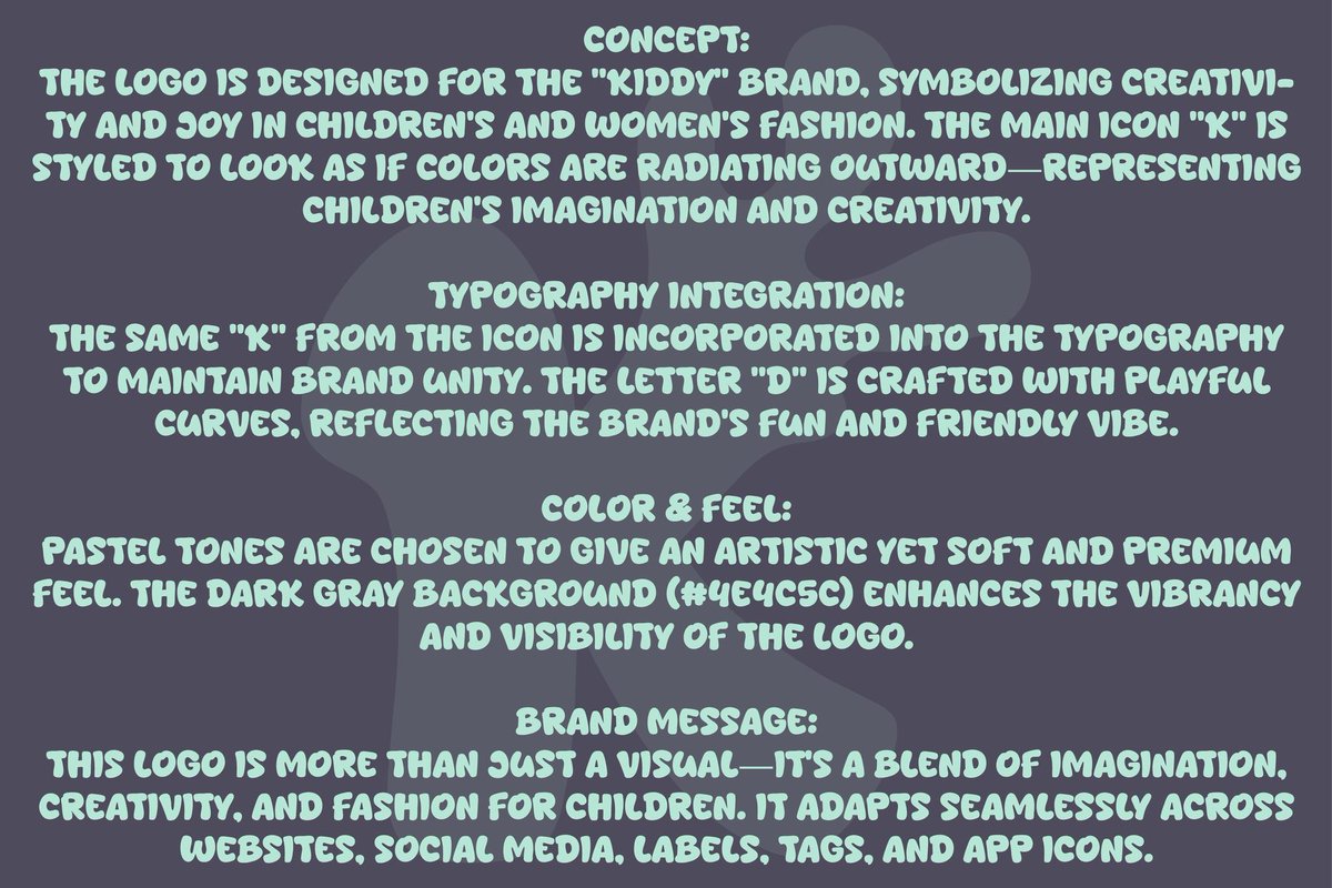 artistic_guru25's tweet photo. Logo (KIDDY)
Hope you will like the logo. 
DM for work.
#logo #minimallogo #vintagelogo #personallogo #retrologo #businesslogo #viral #LogoDesign #GraphicDesign #follower #tshirt #HIGHLIGHT #bisness #Building #property #shop #clothing #lflogo #fashionlogo #Highlight #Everyone https://t.co/mzpQbvUq5w