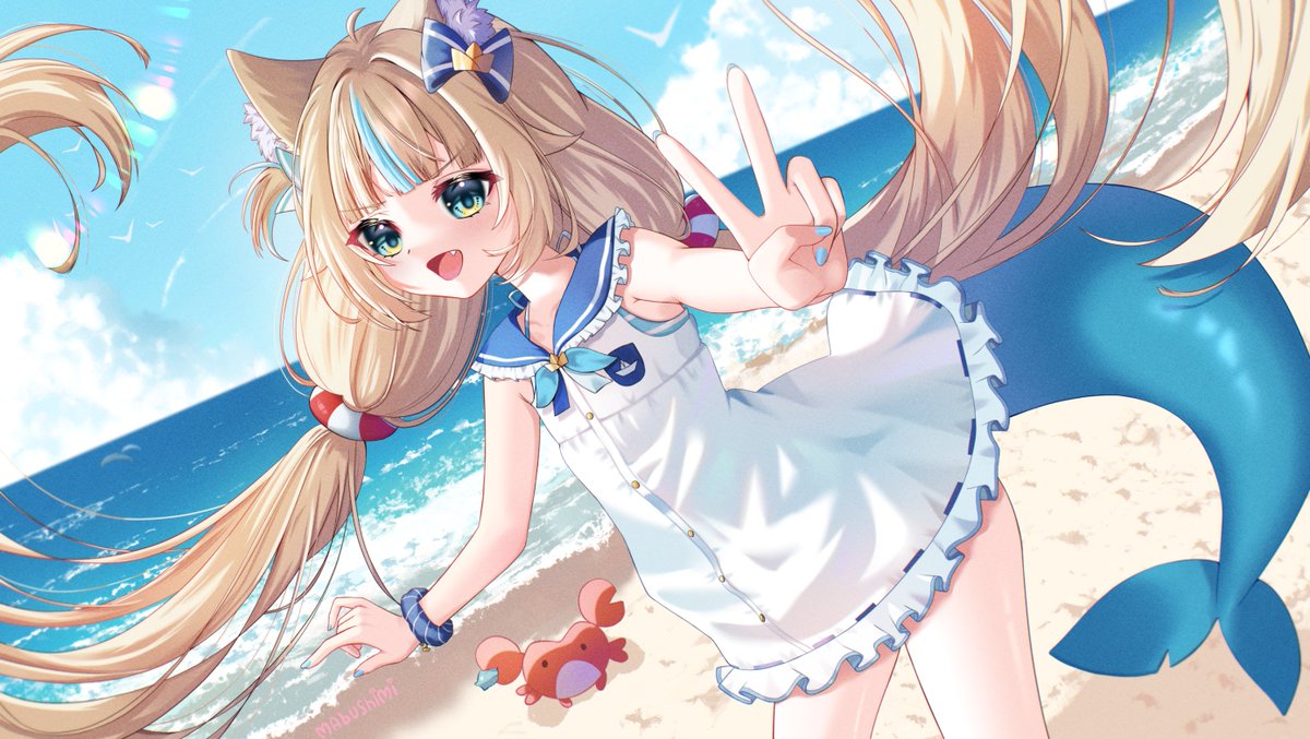 mabushimi's tweet image. Sea greetings from Saba 🐟💫
#samekosaba #sabart