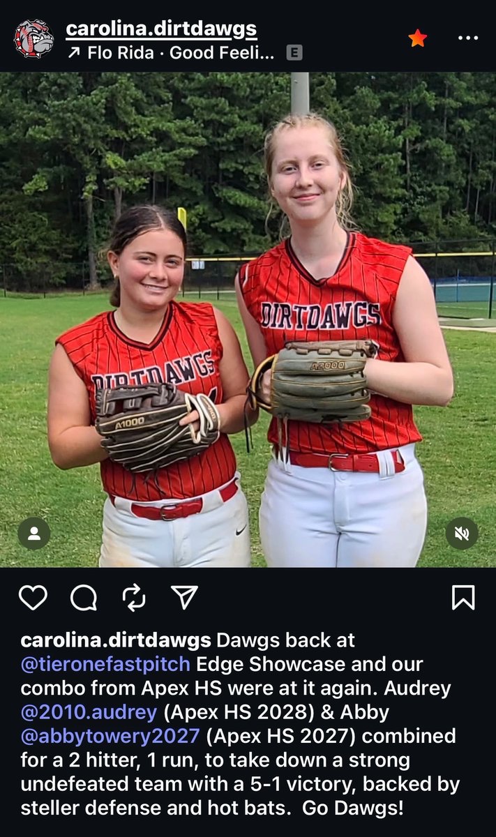 Started day 2 in the circle with a 5-1 win! Next game at 2:00🥎 
Go Dawgs!!
#classof2028 <a href="/CoastRecruits/">Coast 2 Coast Recruits</a> <a href="/SBRRetweets/">Softball Recruiting Reposts</a> <a href="/SoftballApex/">Apex HS Softball</a> 
<a href="/DirtDawgsSB/">CarolinaDirtDawgsSB</a> <a href="/ondecksoftball/">OnDeck Softball 🥎</a> <a href="/PrepSoftball/">Prep Softball 🥎</a> <a href="/D1Softball/">D1Softball</a> <a href="/MaxPreps/">MaxPreps</a> <a href="/TierOneFP/">Tier One Fastpitch</a>