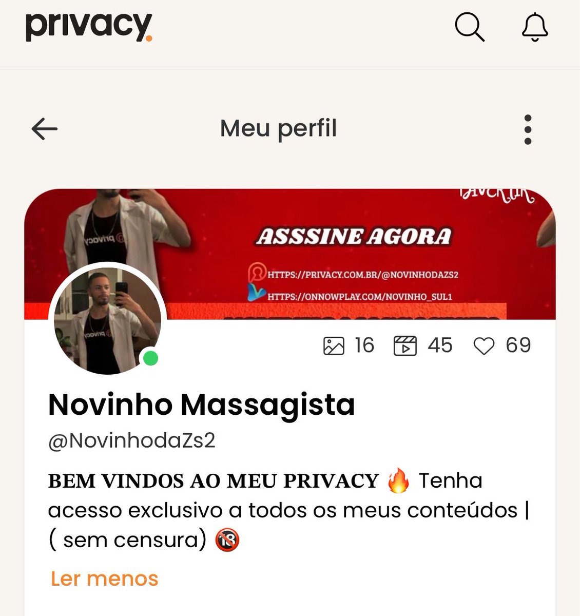 Wataa 🥵

🇺🇸onnowplay.com/novinho_sul1
🇧🇷privacy.com.br/@NovinhodaZs2