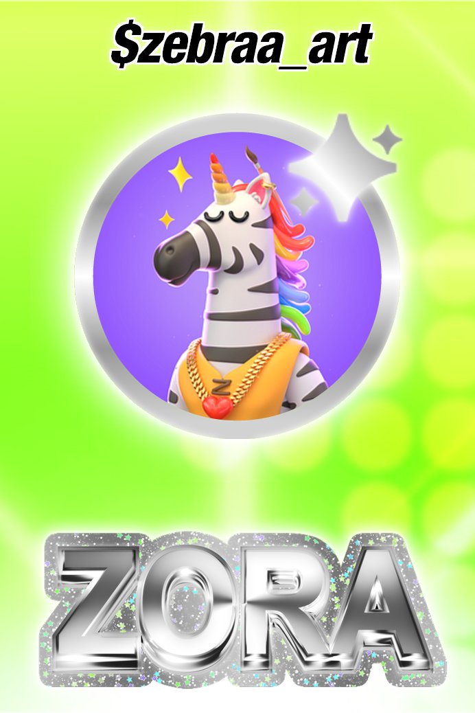 A wild zebra just touched down on Zora time for some fun!
zora.co/@zebraa_art