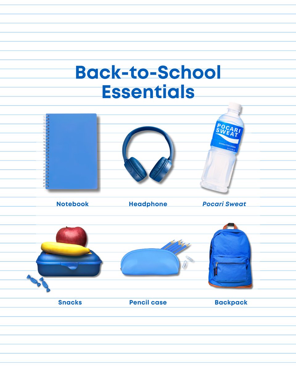 It's that time of year! 📚 Back to school brings with it a lot of things, one of which is seasonal sicknesses. While preparing for the new school year, make sure to plan your hydration needs to keep your body in the best condition for fighting off infections! 💪 💦

#PocariSweat