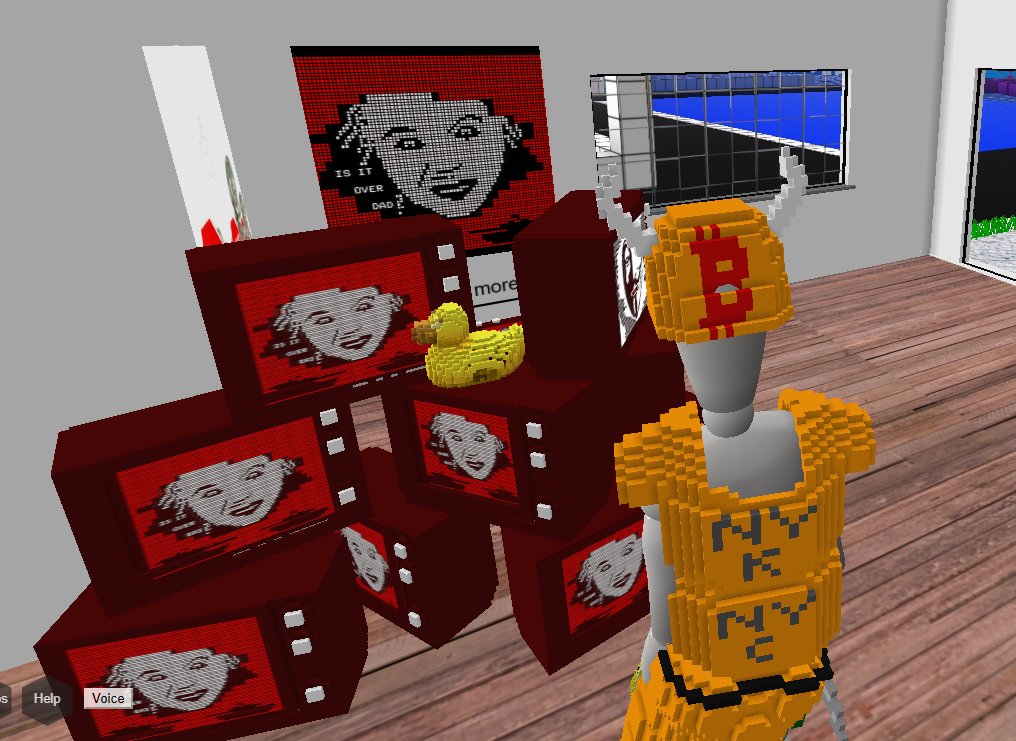 Nice sunday mates <a href="/cryptovoxels/">Voxels</a> #cryptoart #teletext