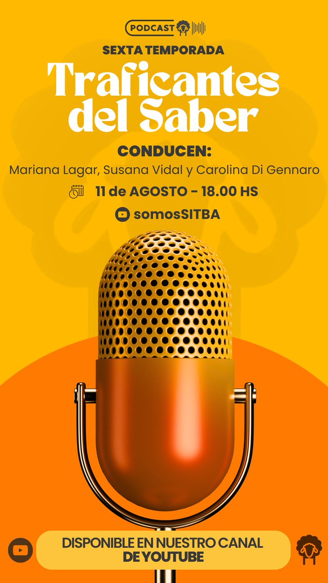 somosSiTBA's tweet photo. 📢 Este lunes 11/8 a las 18 hs
Traficantes del Saber – Programa 5
La Noche de las #Bibliotecas en #VilladeSoto hasta la lucha por defender a la #CONABIP y al #INTI. Historias de cultura, resistencia y derechos.
🎥 Sumate en vivo por YouTube: https://t.co/O2GXreQphs https://t.co/lrTIP0u6RQ
