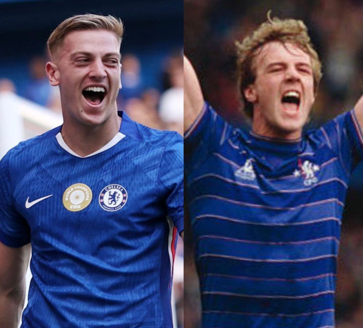 chriswrightzz's tweet photo. CHELSEA REWIND: Liam Delap giving vibes of a young Kerry Dixon. 👏 https://t.co/m8nRbQYrMt