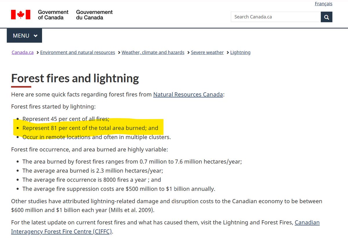 From the Government of Canada: 

81% of forest area burned in fire season is from lightning strikes

They cant ban lightning, so what do they do?

They ban hiking! -- because they learned they can make you do anything during COVID.