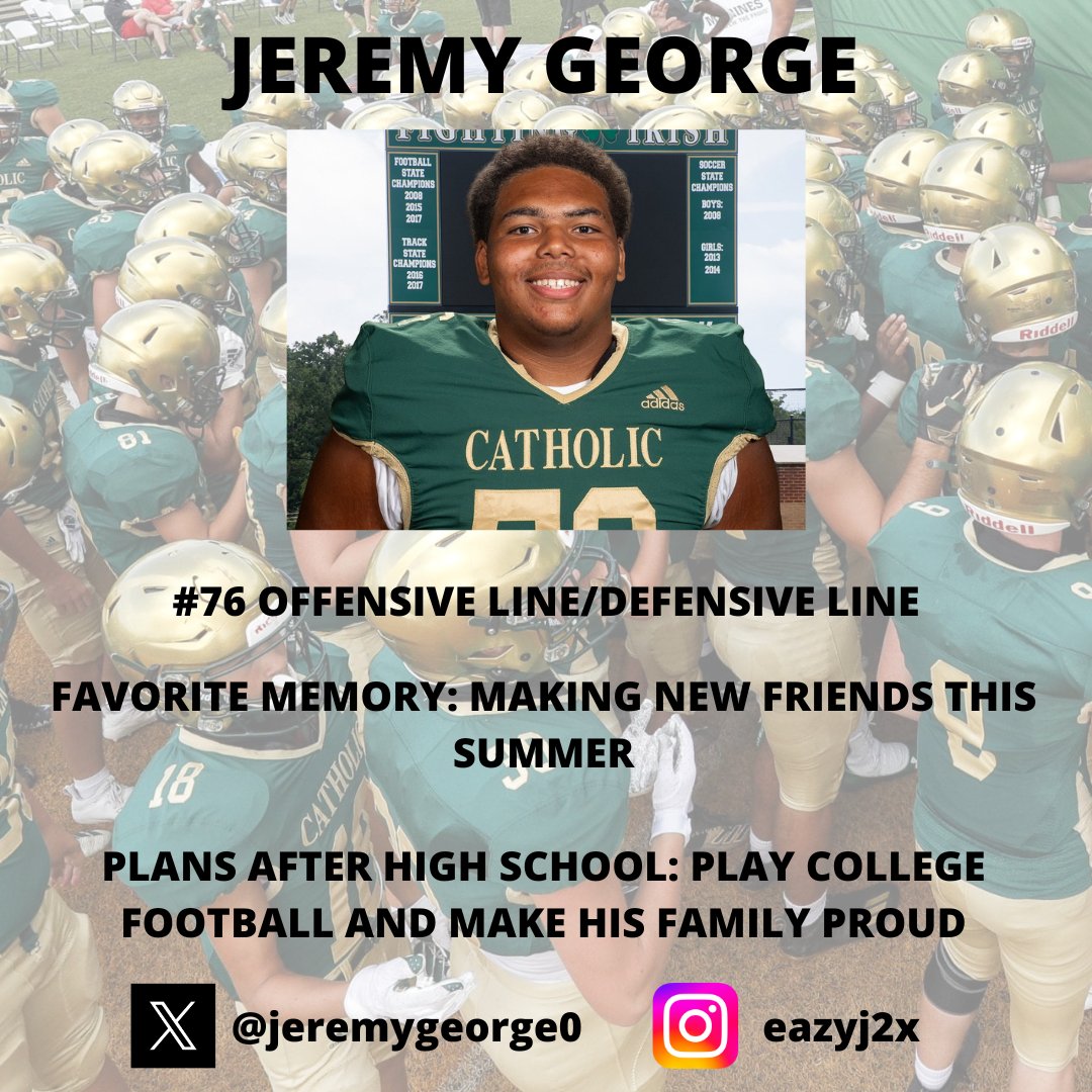 Senior Spotlight: Jeremy George 🏈 🍀