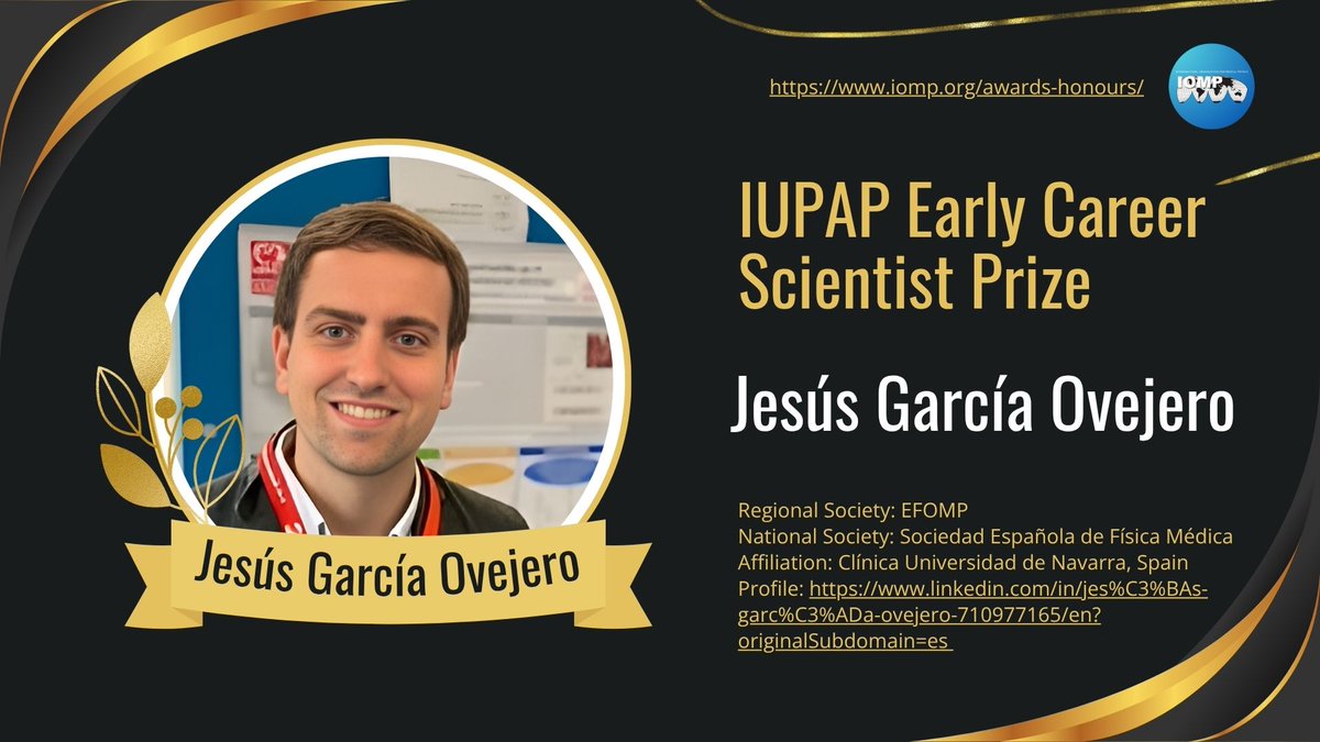 Congratulations to Jesus Garcia Ovejero for the prestigious IUPAP Early Career Scientist Prize 2025!