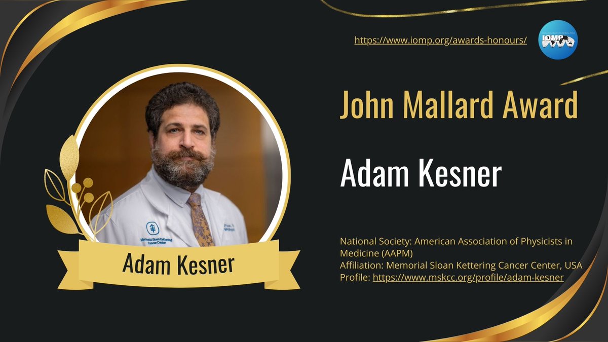Congratulations to Dr Adam Kesner for the prestigious John Mallard Award 2025!