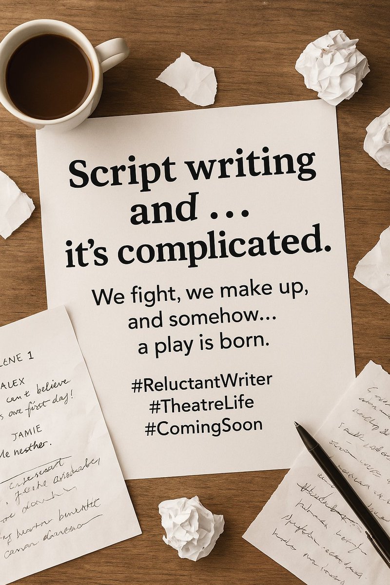 SafeerKhaan's tweet photo. Script writing and I have a complicated relationship. I avoid it… it finds me.
And guess what? We’re back together again. Stay tuned for the drama — on and off the page.
#ReluctantWriter #TheatreLife #ComingSoon #ScriptWriting #Script https://t.co/kNQUQybK5E