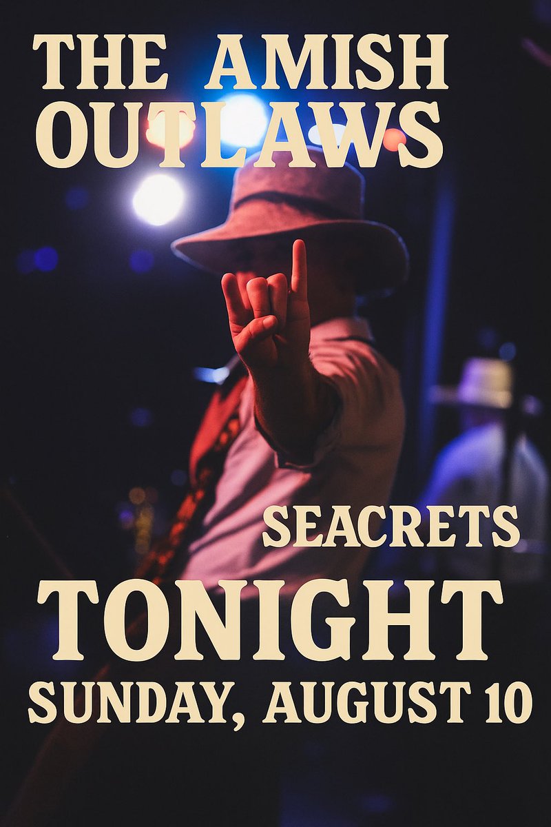 🤘🏼One more show before home! Seacrets tonight at 10!