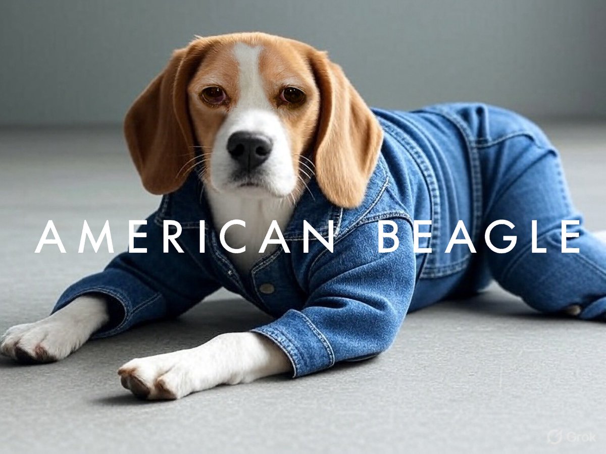BETTY BEAGLE HAS GREAT JEANS- AMERICAN BEAGLE