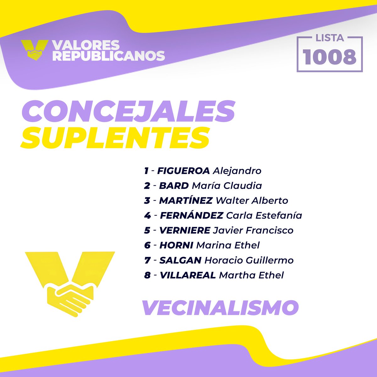 ValoresRepBahia's tweet photo. ✅ Estos somos todos los integrantes de la lista del partido. 

🔜 Pronto vas a ir conociendo un poco más de cada uno de nosotros!

#BahiaVotaVecinalismo #bahia #bahiablanca #vecinalismo #política #elecciones #partido https://t.co/478RLNG5ec
