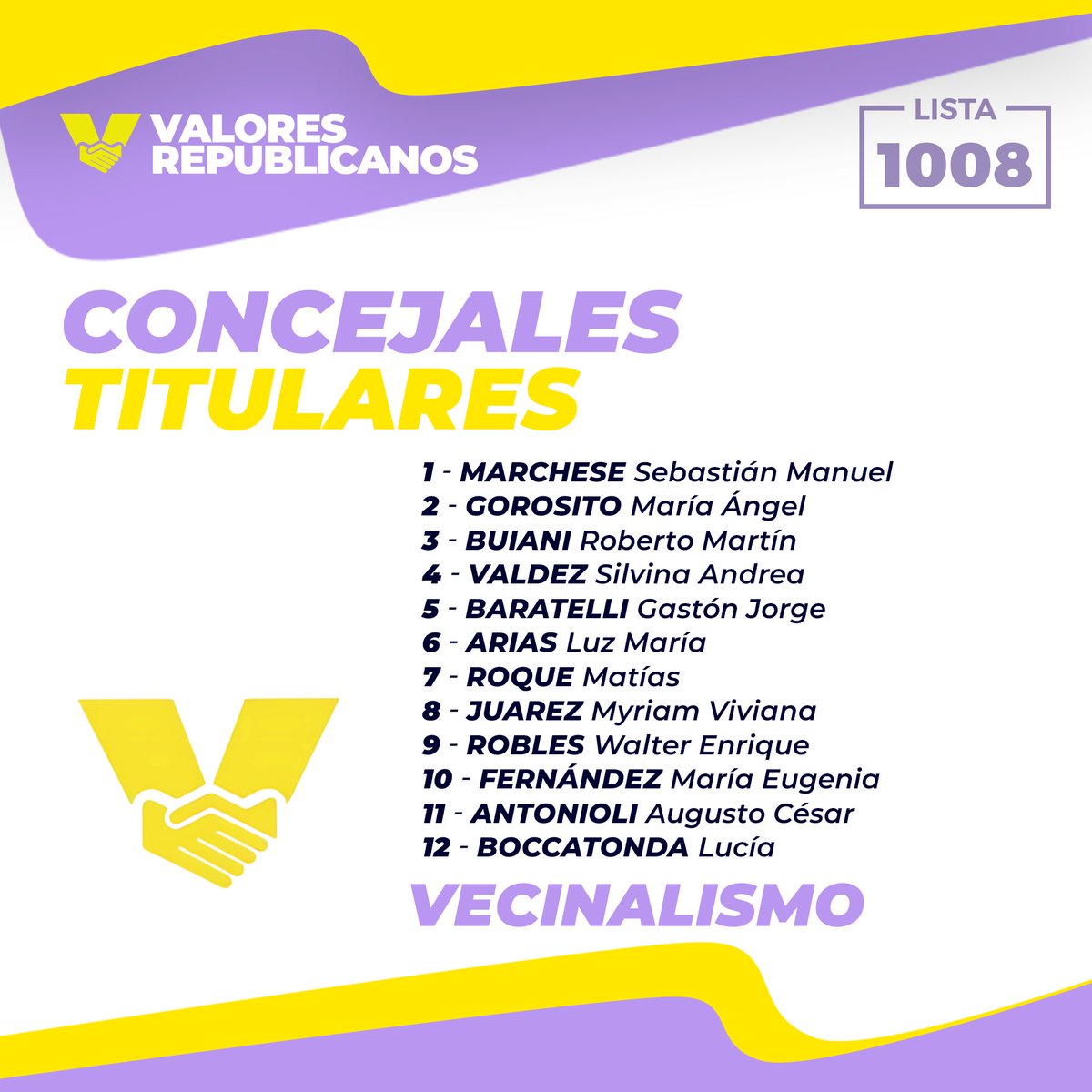 ValoresRepBahia's tweet photo. ✅ Estos somos todos los integrantes de la lista del partido. 

🔜 Pronto vas a ir conociendo un poco más de cada uno de nosotros!

#BahiaVotaVecinalismo #bahia #bahiablanca #vecinalismo #política #elecciones #partido https://t.co/478RLNG5ec
