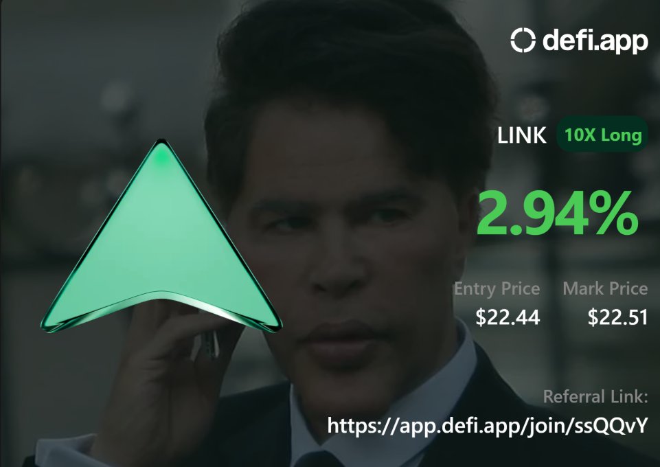 Crypto Gyan (@cryptogyanx) on Twitter photo Just took a 10x long on $LINK over <a href="/defidotapp/">Defi App 🎩</a>
Already up something 🤌
Every trade here = XP + leaderboard climb + rewards
NFA
Have an SL and a TP Just took a 10x long on $LINK over <a href="/defidotapp/">Defi App 🎩</a>
Already up something 🤌
Every trade here = XP + leaderboard climb + rewards
NFA
Have an SL and a TP