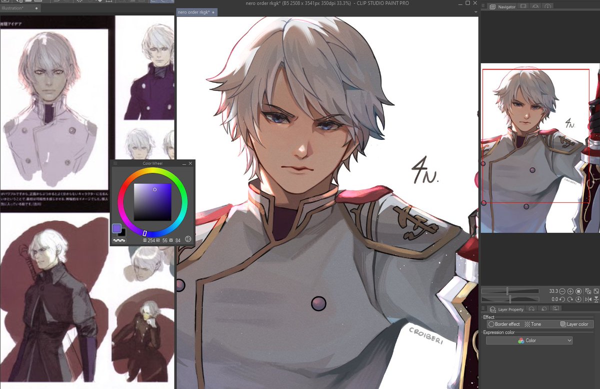 croiberi's tweet photo. a little coloring practice with nero ⚔️ https://t.co/XXFkgJambx