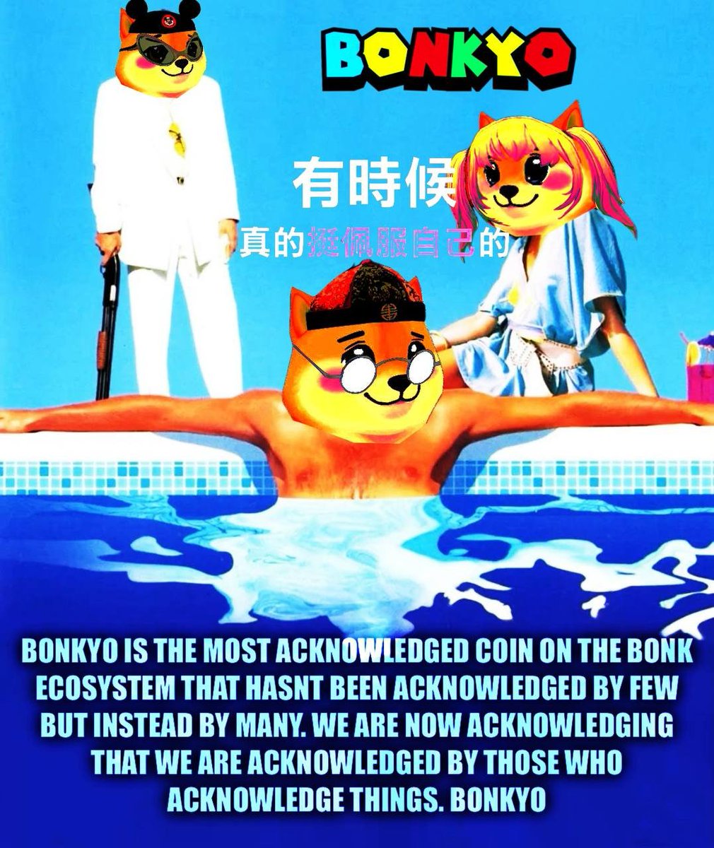 I am acknowledging that we have been acknowledged by people which suggest some acknowledge Bonkyo because Bonkyo is a coin on the Bonk eco system that is worth acknowledging. Do acknowledge this post if you agree that Bonkyo is a coin that should be acknowledged by those who