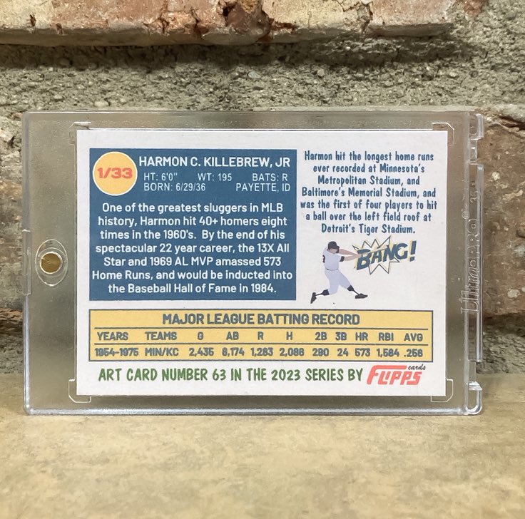 💥 On this day 54 years ago, #MinnesotaTwins slugger Harmon Killebrew smashed the 500th home run of his Hall of Fame career - and for good measure he hit another as well! 

Available for $7.77 shipped, is our Harmon Killebrew #cardart - DM to get yours today! ✈️