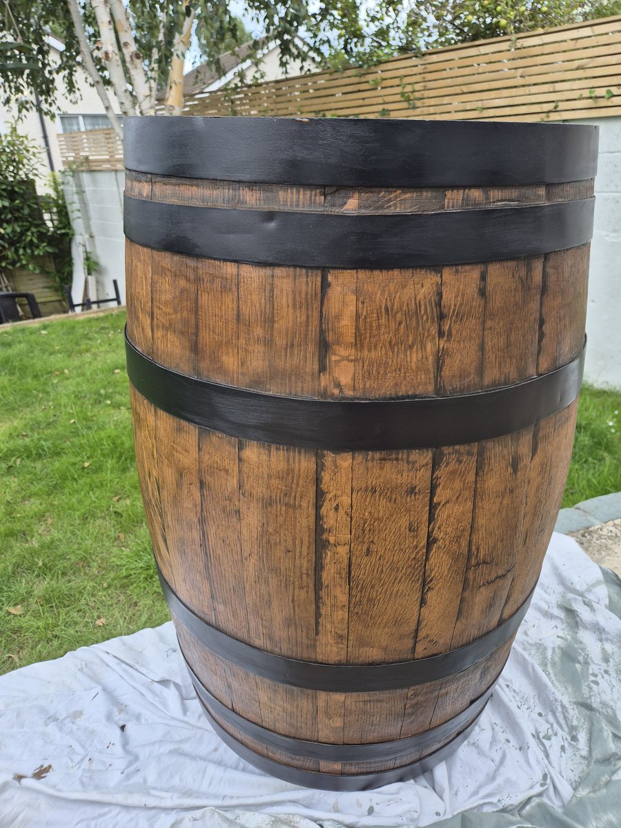 My weekend project. Buy a whiskey barrell and fix it up real nice. Next steps is a table top but thats another day.