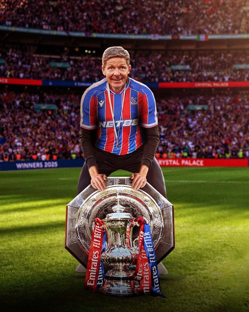 <a href="/ESPNFC/">ESPN FC</a> FA Cup ✅
Community Shield ✅

Oliver Glasner can’t get enough of Wembley 👀