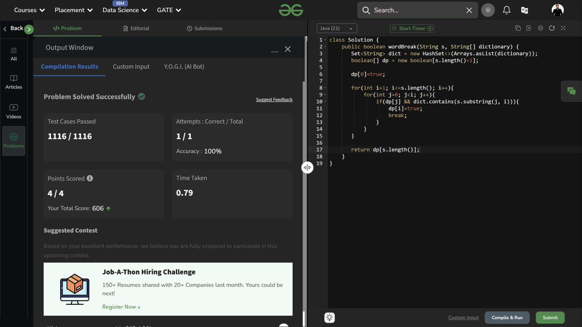 keshav_awa93041's tweet image. 🧩 Day 132 – #gfg160
💡 Word Break

#DynamicProgramming #BooleanLogic #gfgpractice #160DaysOfCode #geekstreak2025 #DailyDSA #CodeEveryday