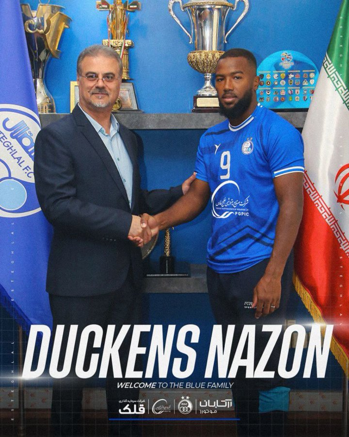 🔵⚽️ Here We Go!
Duckens Nazon (31), striker from Haiti, joins Esteghlal FC from Kayserispor for €850K.
Contract until June 30, 2028.
Welcome, Nazon! 🔥