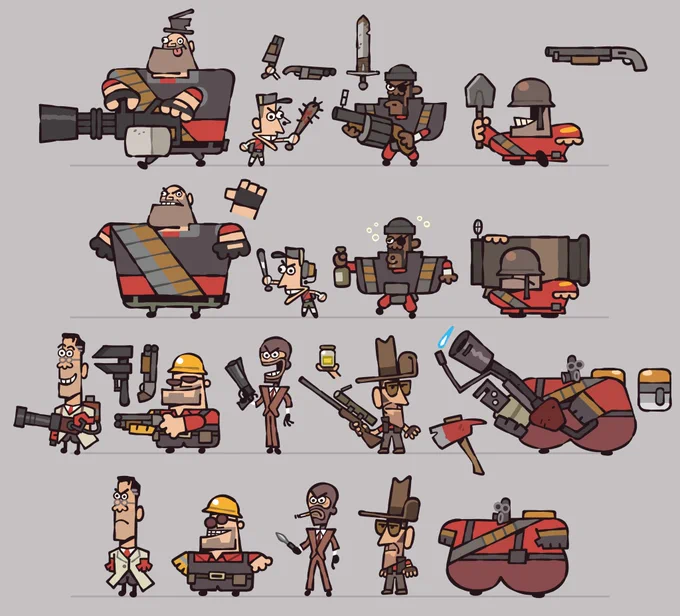 more designs from out tf2 cartoon