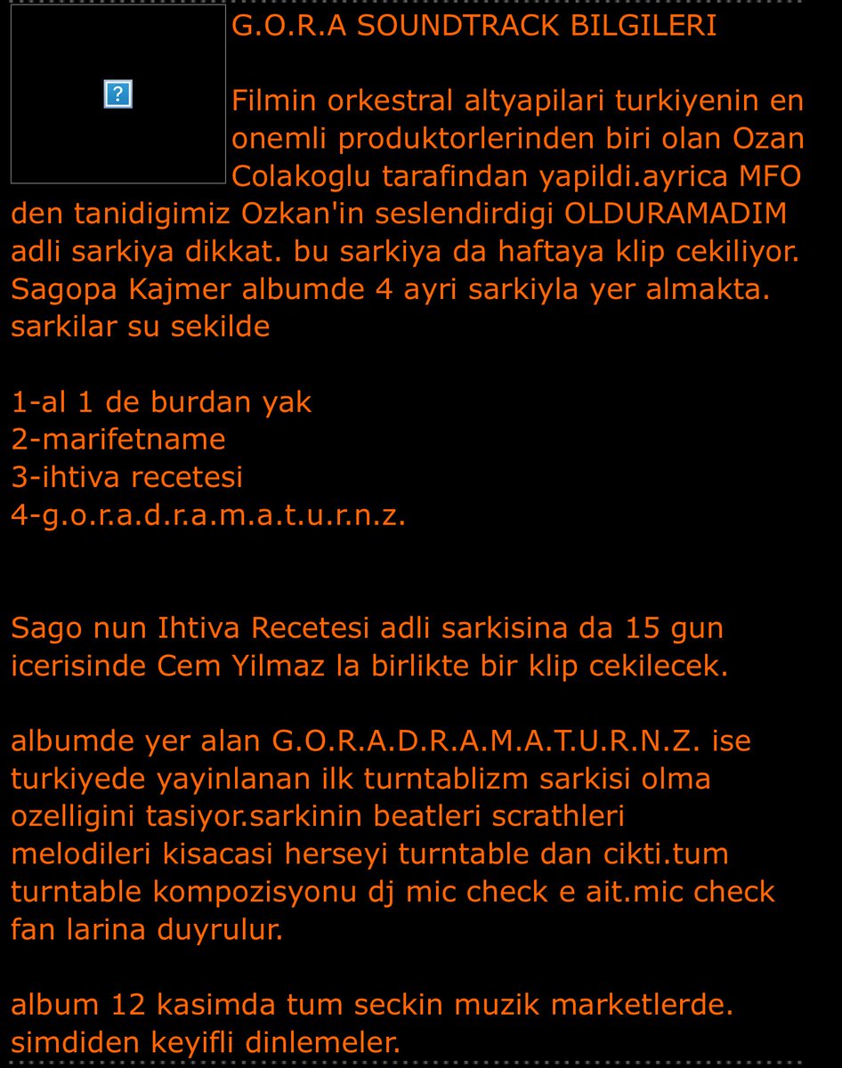 Yeni bir bilgi daha öğrendim. İhtiva reçetesi şarkısına cem yılmazla beraber klip çekilecekmiş ama olmamış :) <a href="/Sagopakajmerrap/">Sagopa Kajmer</a>